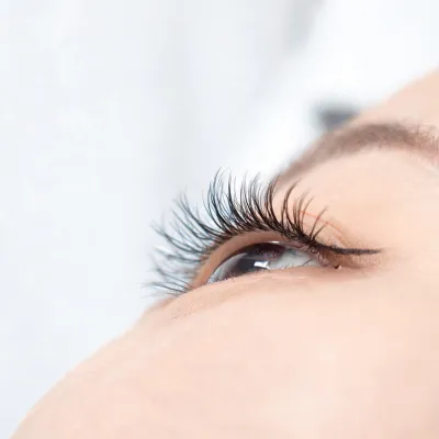 lash lift on long lashes
